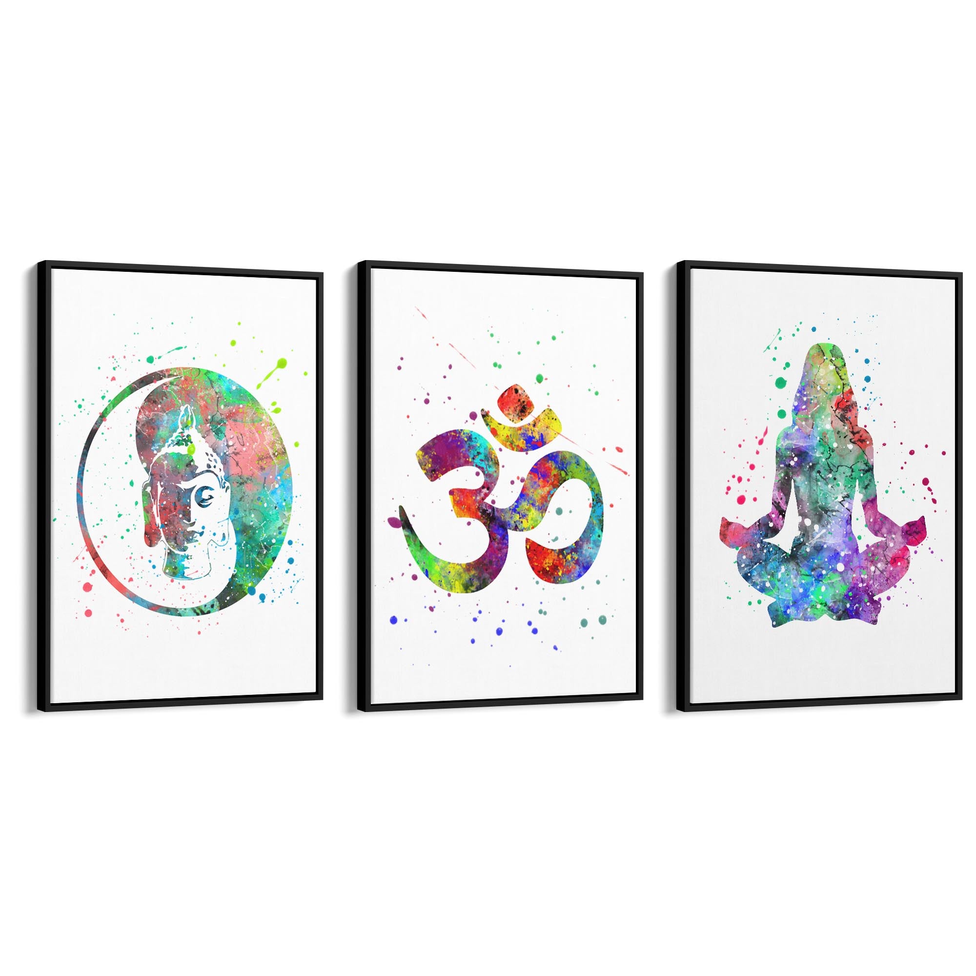 Set of Yoga Studio Watercolour Calming Wall Art