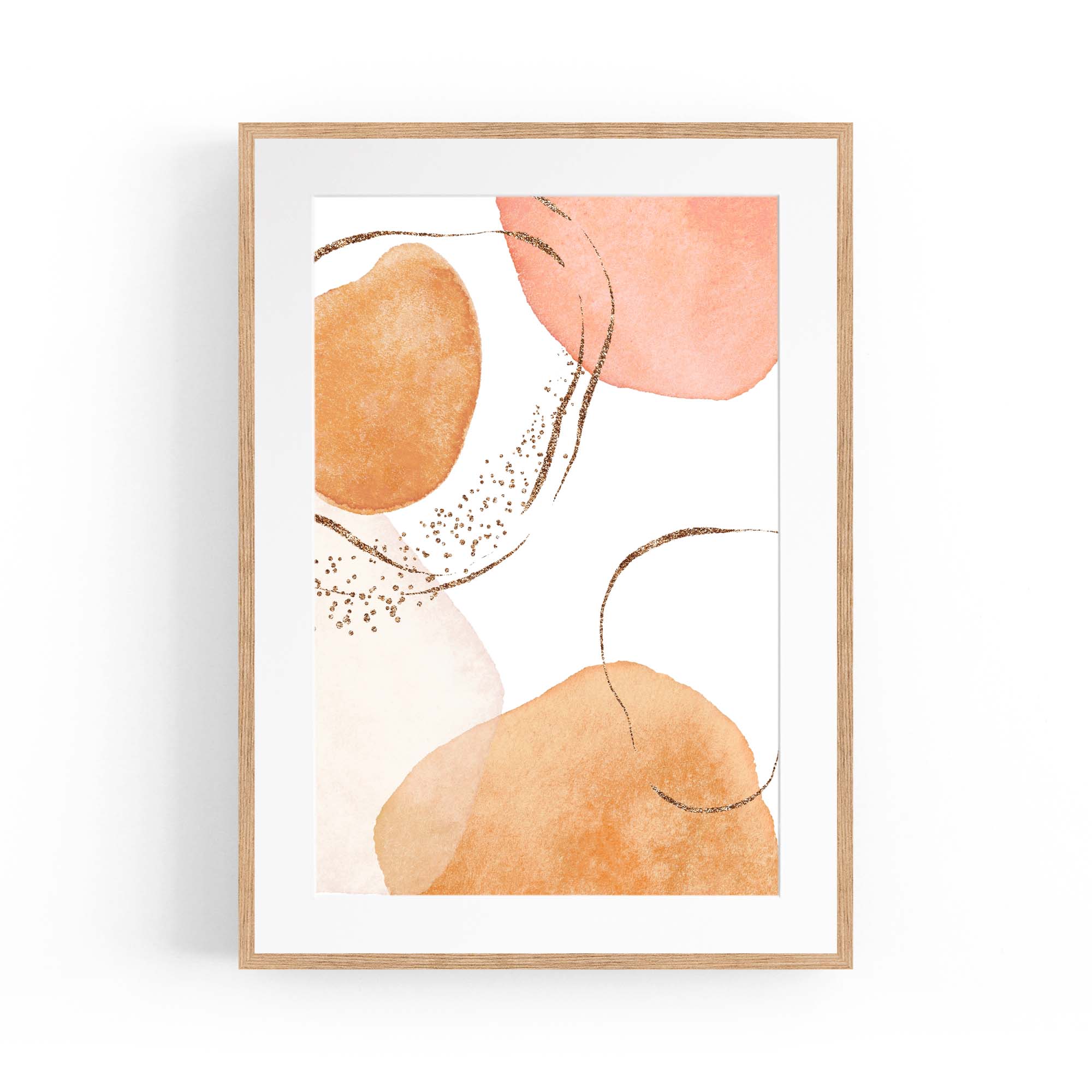 Abstract Modern Watercolour Shapes Painting Wall Art #11