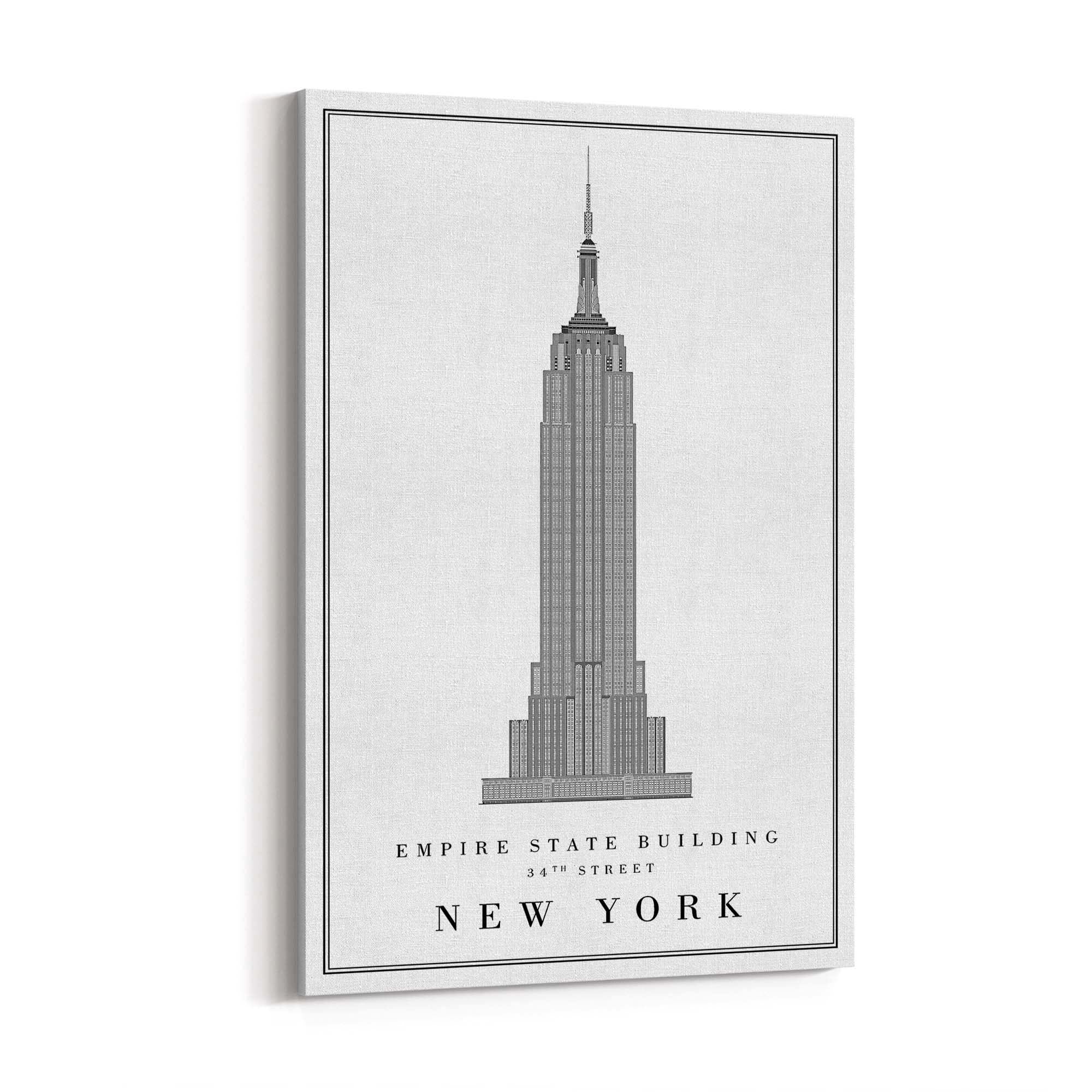 Empire State Building Minimal New York Wall Art