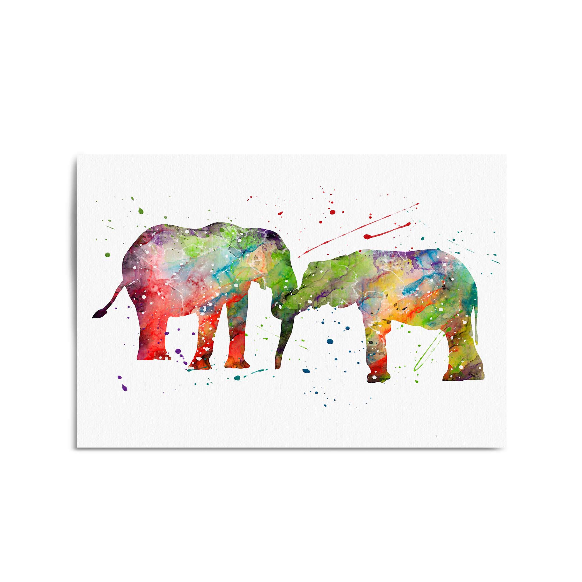 Elephant Family Nursery Babys Bedroom Wall Art