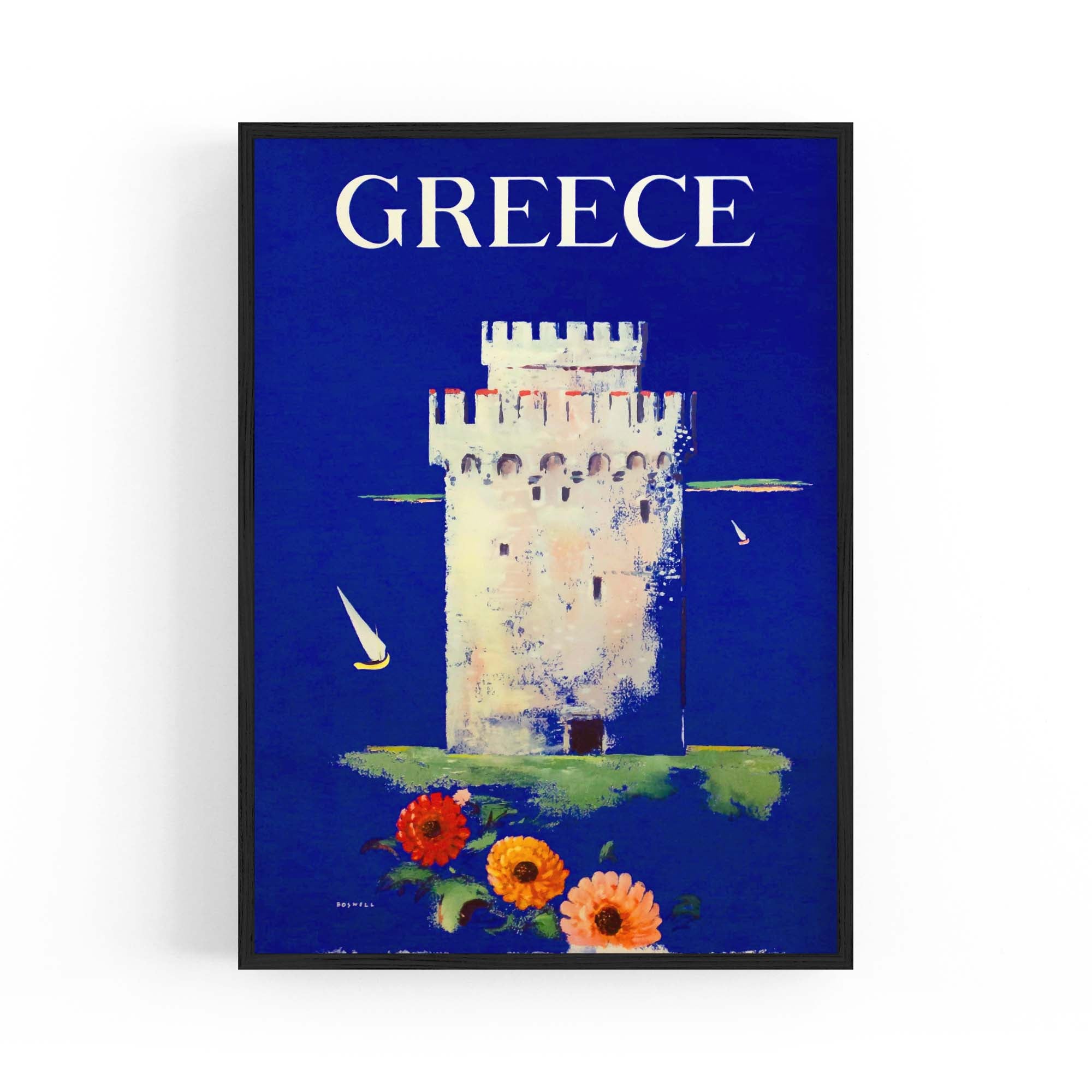 Thessaloniki Greece Vintage Travel Advert Wall Art