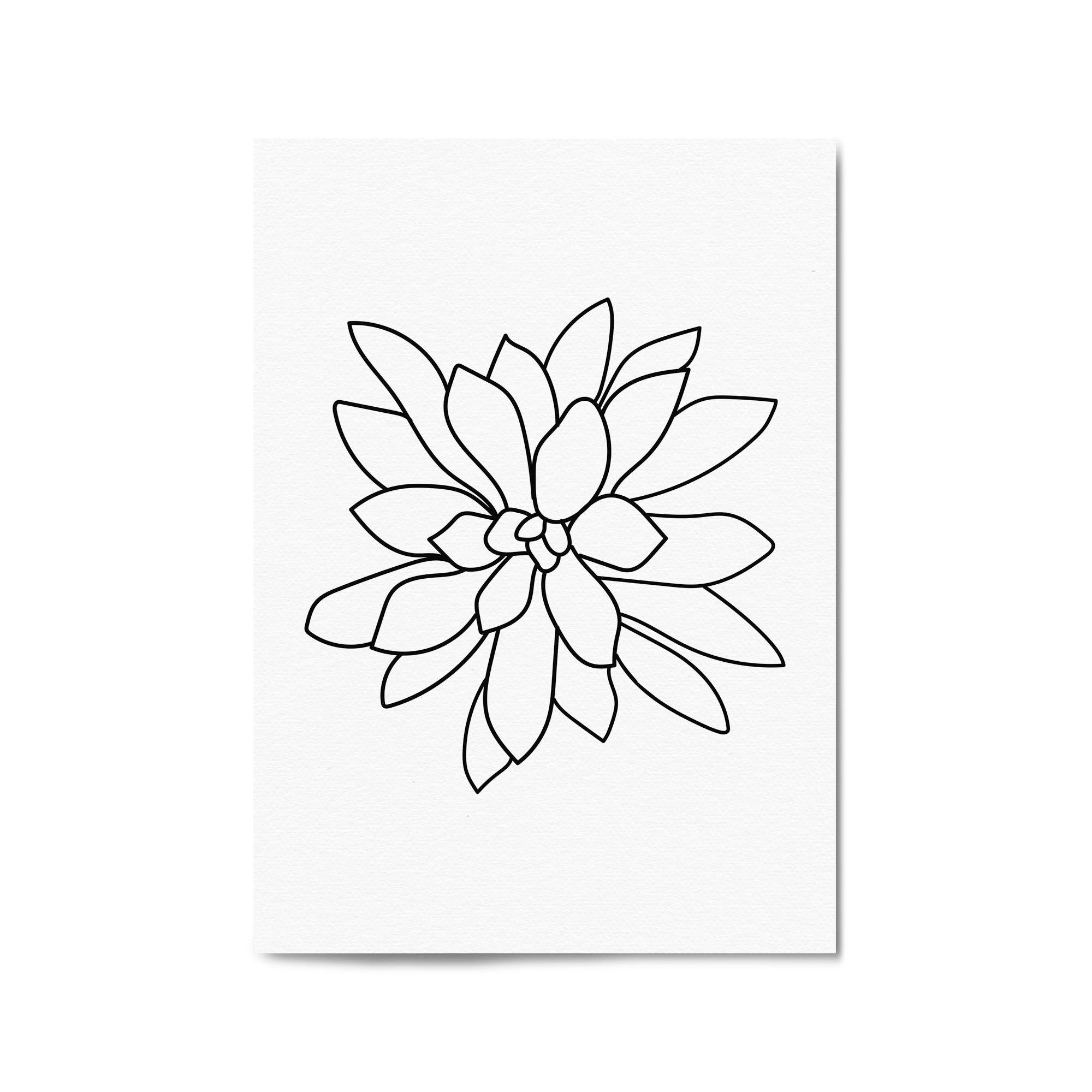 Minimal Flower Line Drawing Abstract Wall Art #5