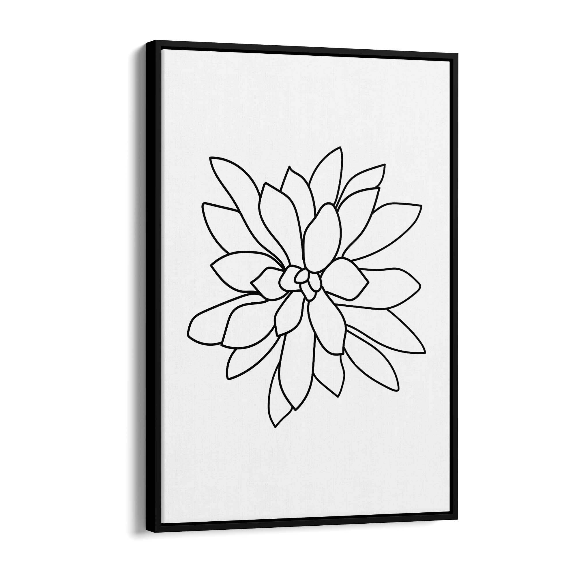 Minimal Flower Line Drawing Abstract Wall Art #5