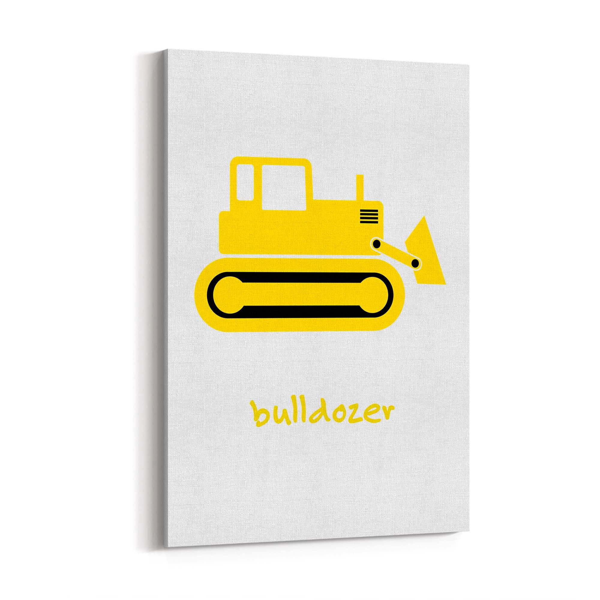 Yellow Digger Boys Bedroom Nursery Wall Art
