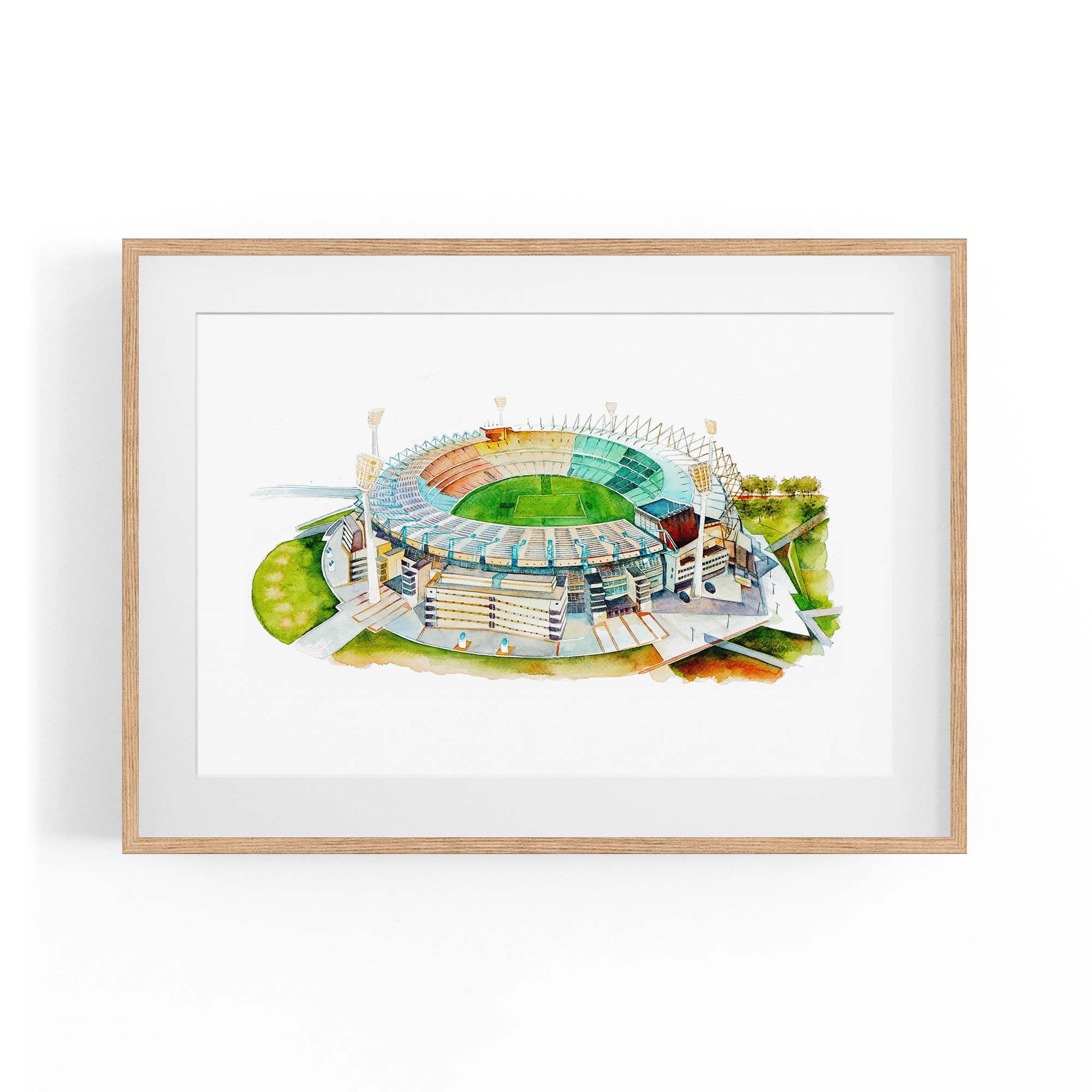 Melbourne Cricket Ground Watercolour MCG Wall Art