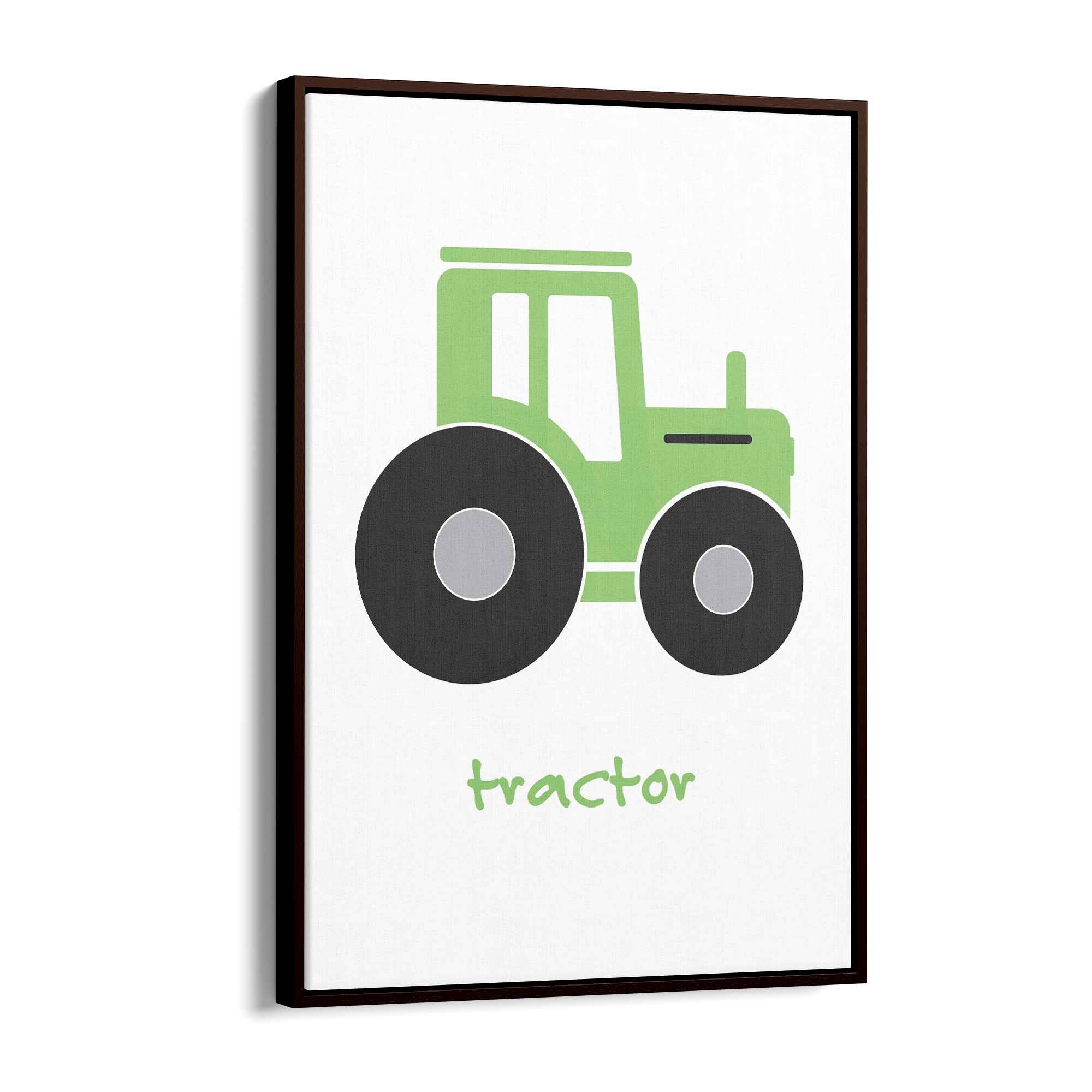 Tractor Cartoon Boys Bedroom Nursery Wall Art