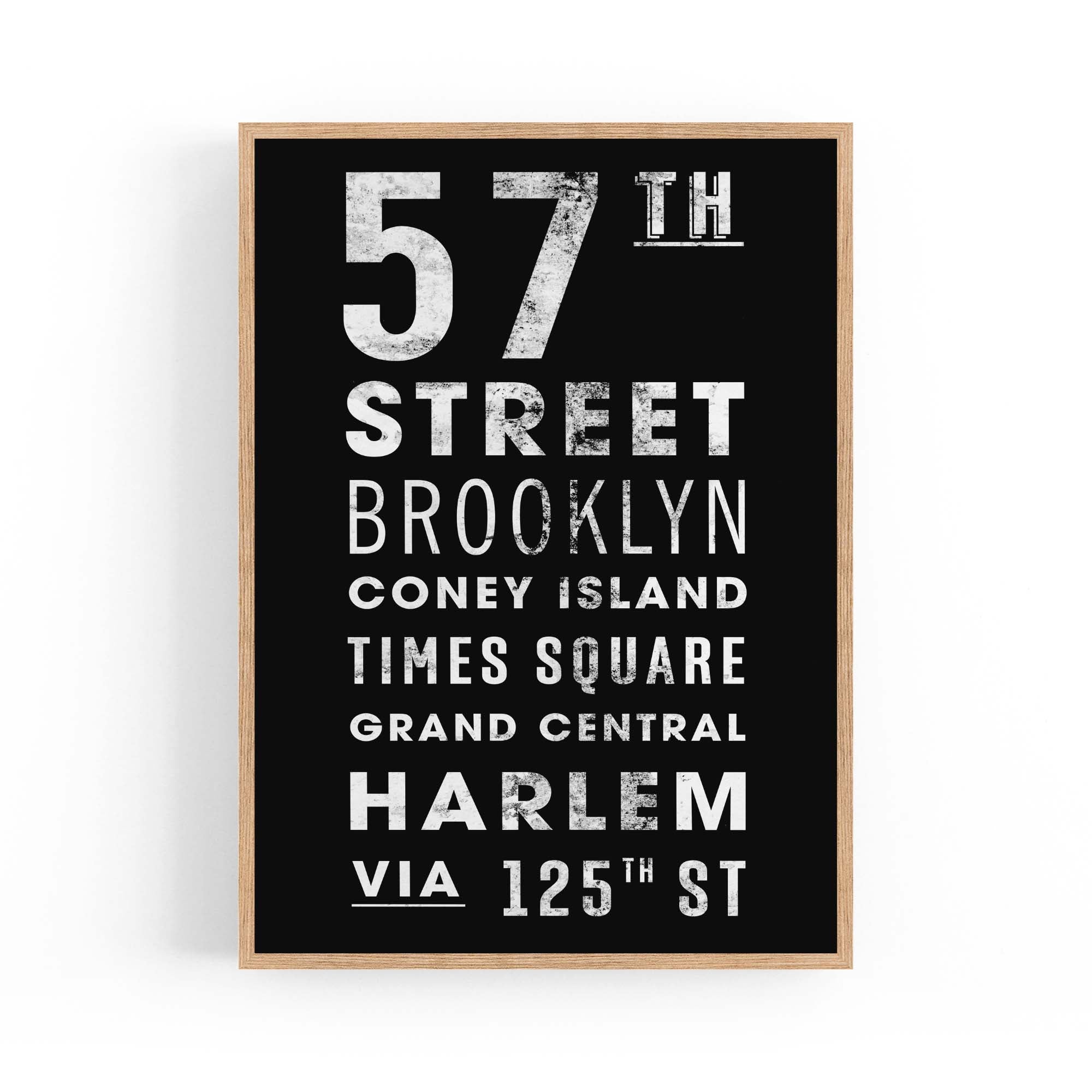 New York, Street Names Sign Urban Wall Art