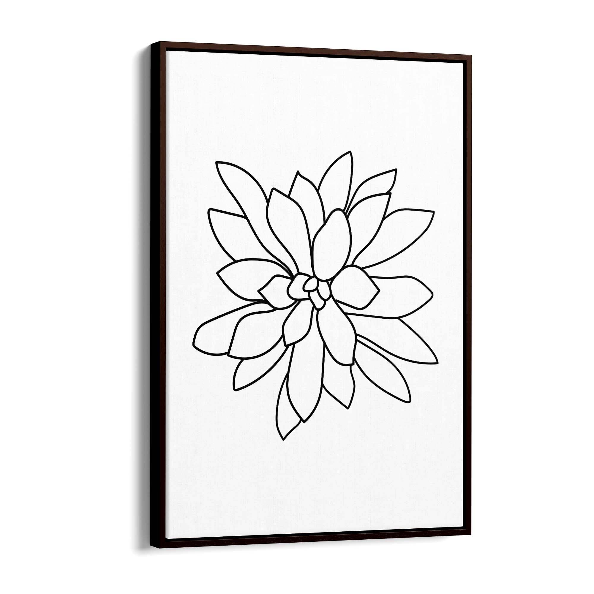 Minimal Flower Line Drawing Abstract Wall Art #5