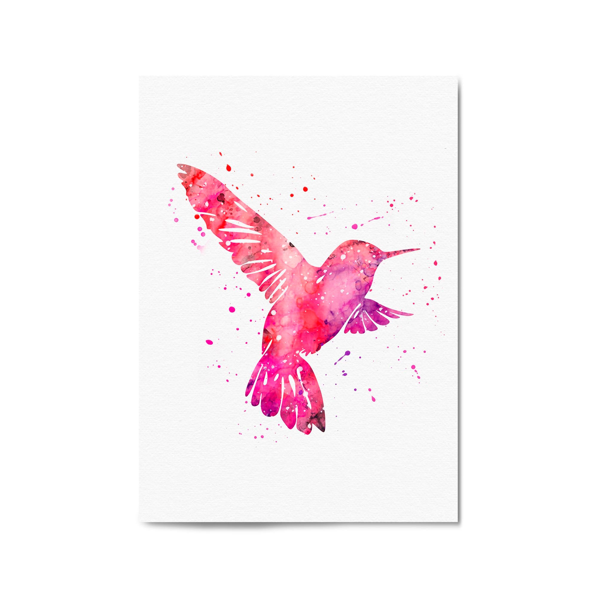 Watercolour Hummingbird Bird Nursery Wall Art #3