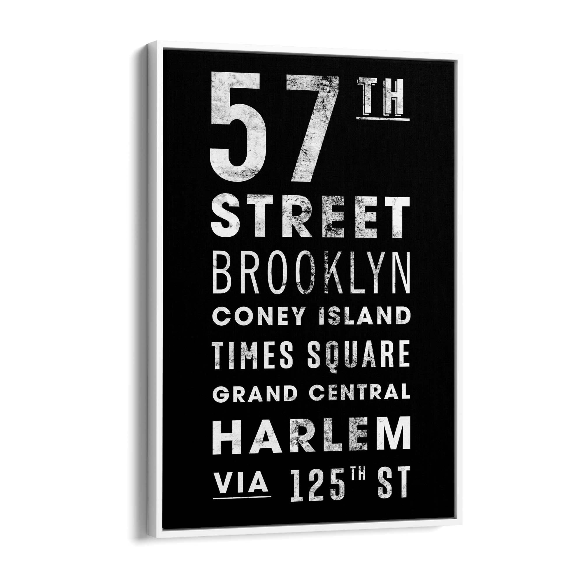 New York, Street Names Sign Urban Wall Art
