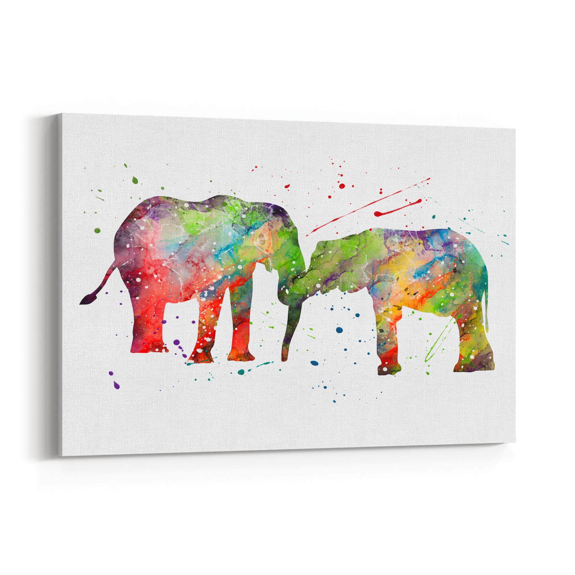 Elephant Family Nursery Babys Bedroom Wall Art
