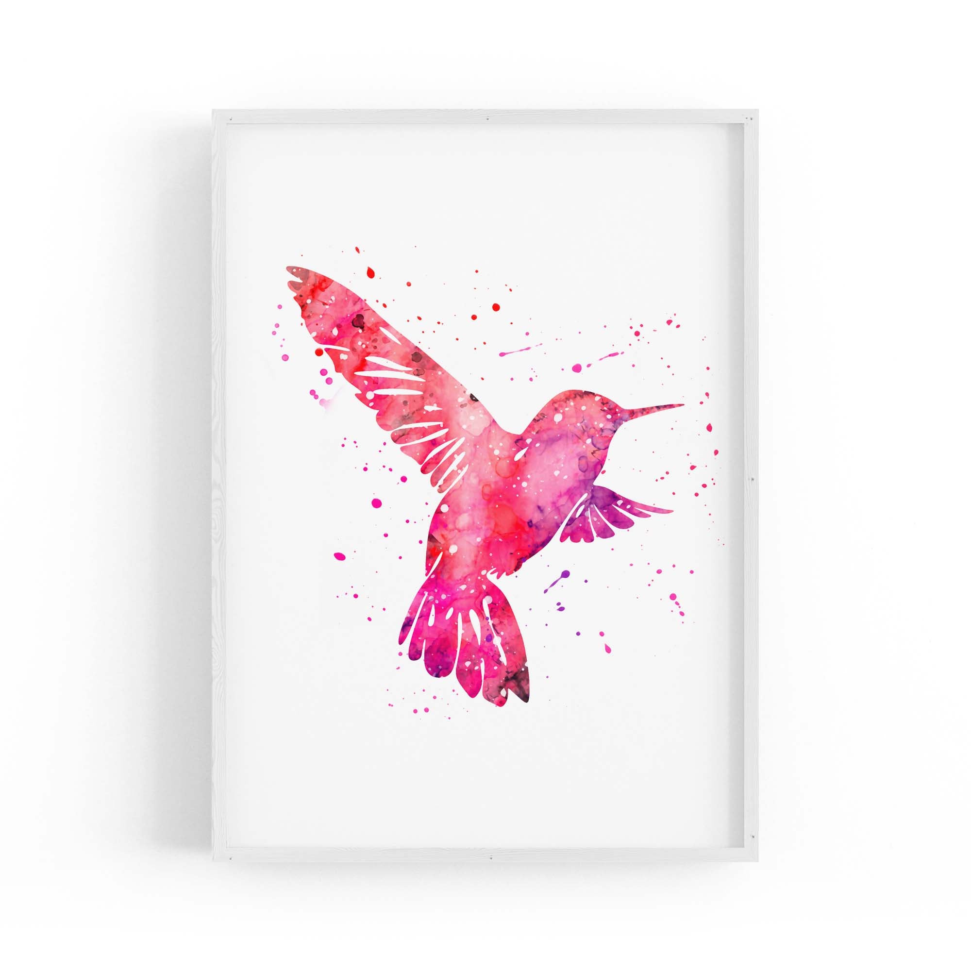 Watercolour Hummingbird Bird Nursery Wall Art #3