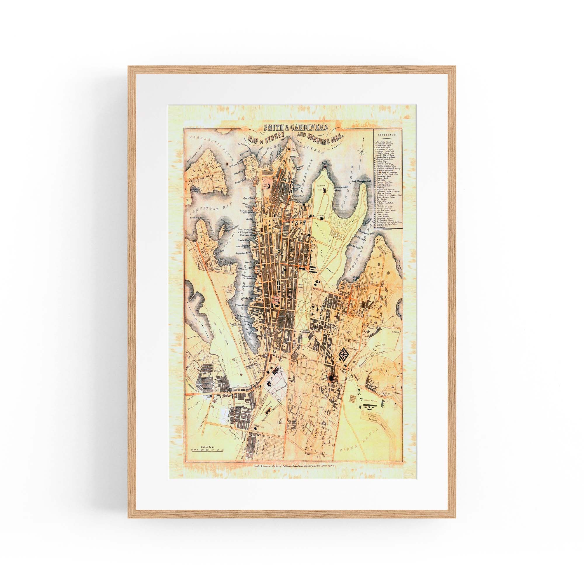 Sydney Vintage Map Australian Old Wall Art #2