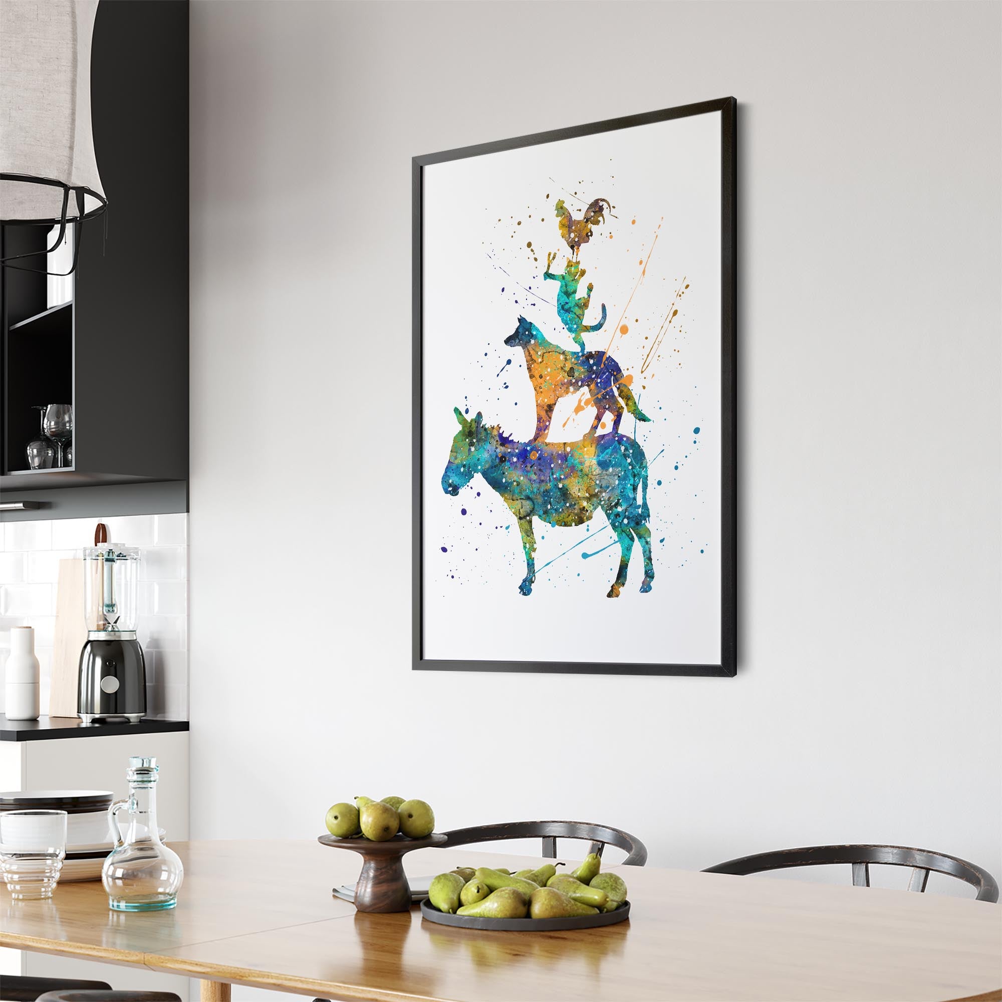 Musicians of Bremen Nursery Story Wall Art