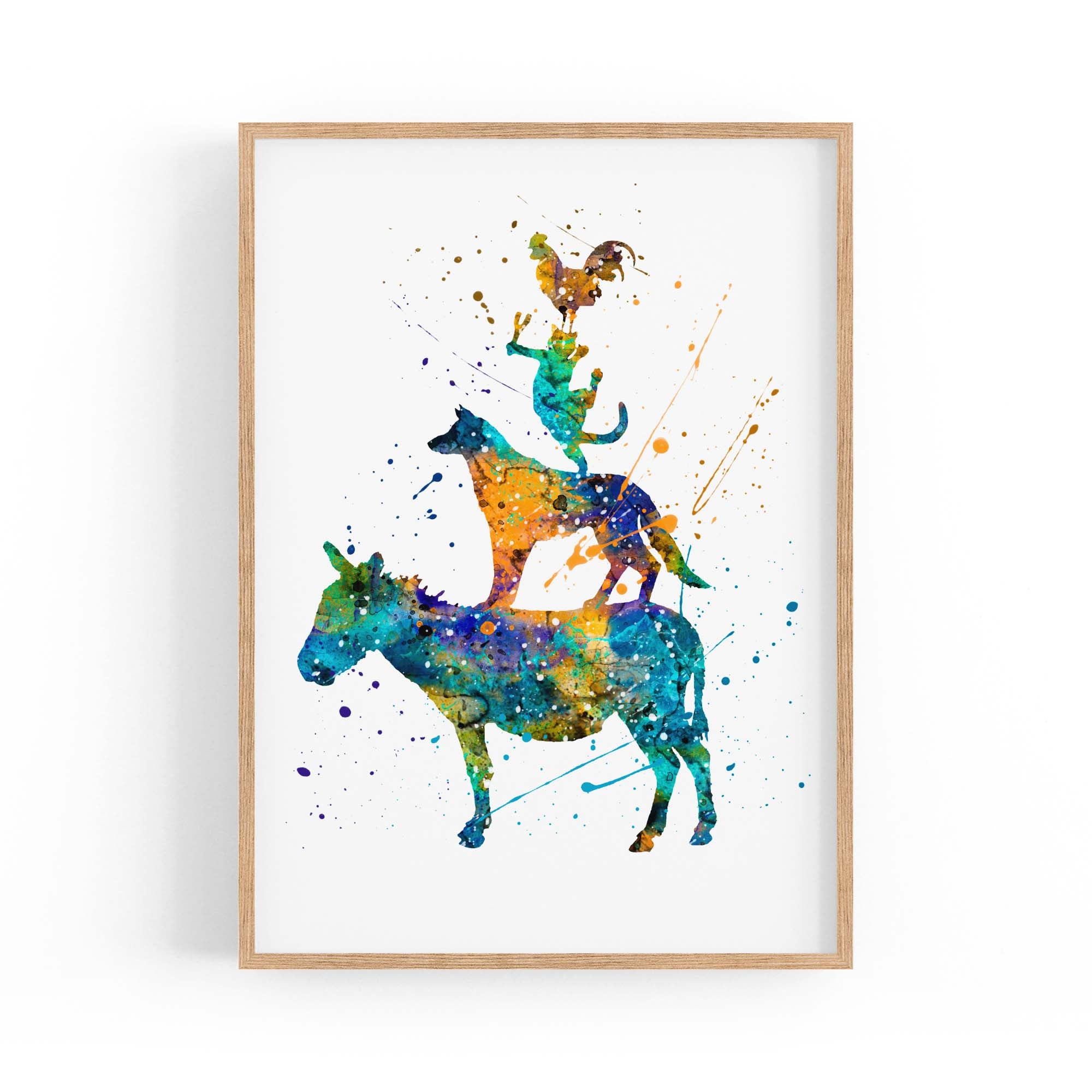 Musicians of Bremen Nursery Story Wall Art