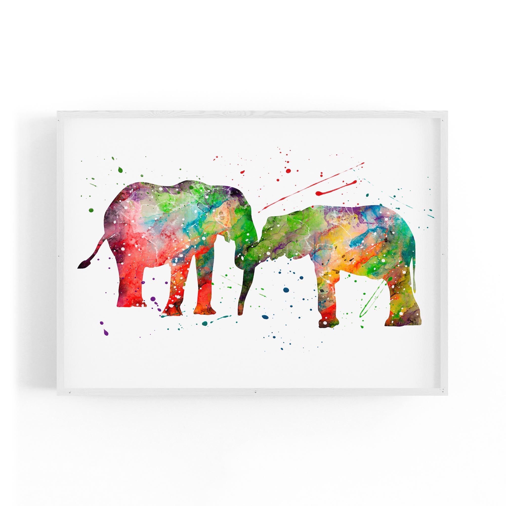 Elephant Family Nursery Babys Bedroom Wall Art