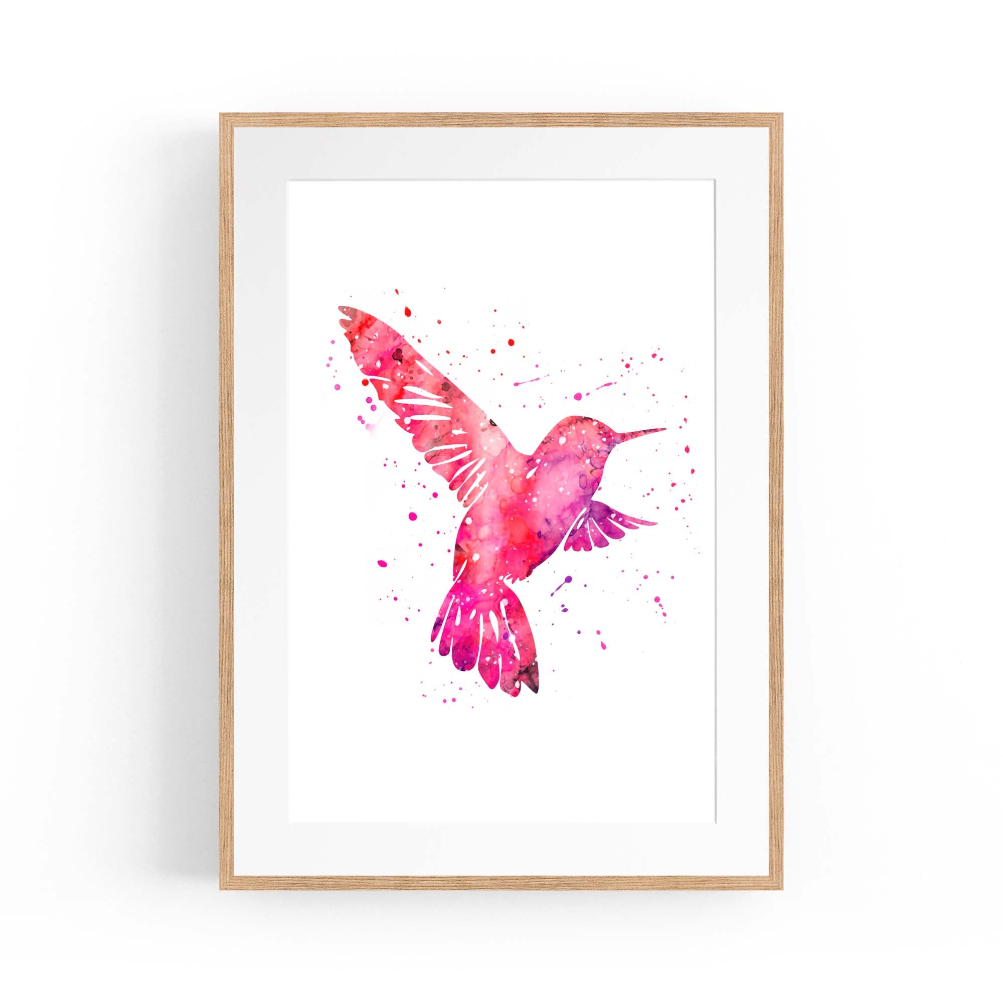 Watercolour Hummingbird Bird Nursery Wall Art #3