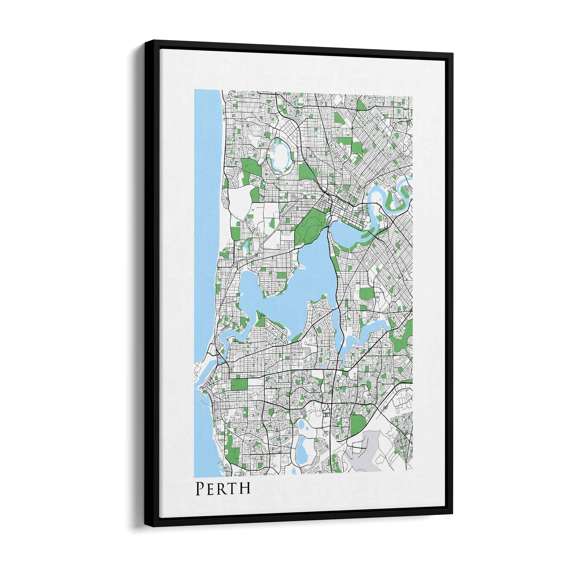 Minimal Perth Map Western Australia Wall Art