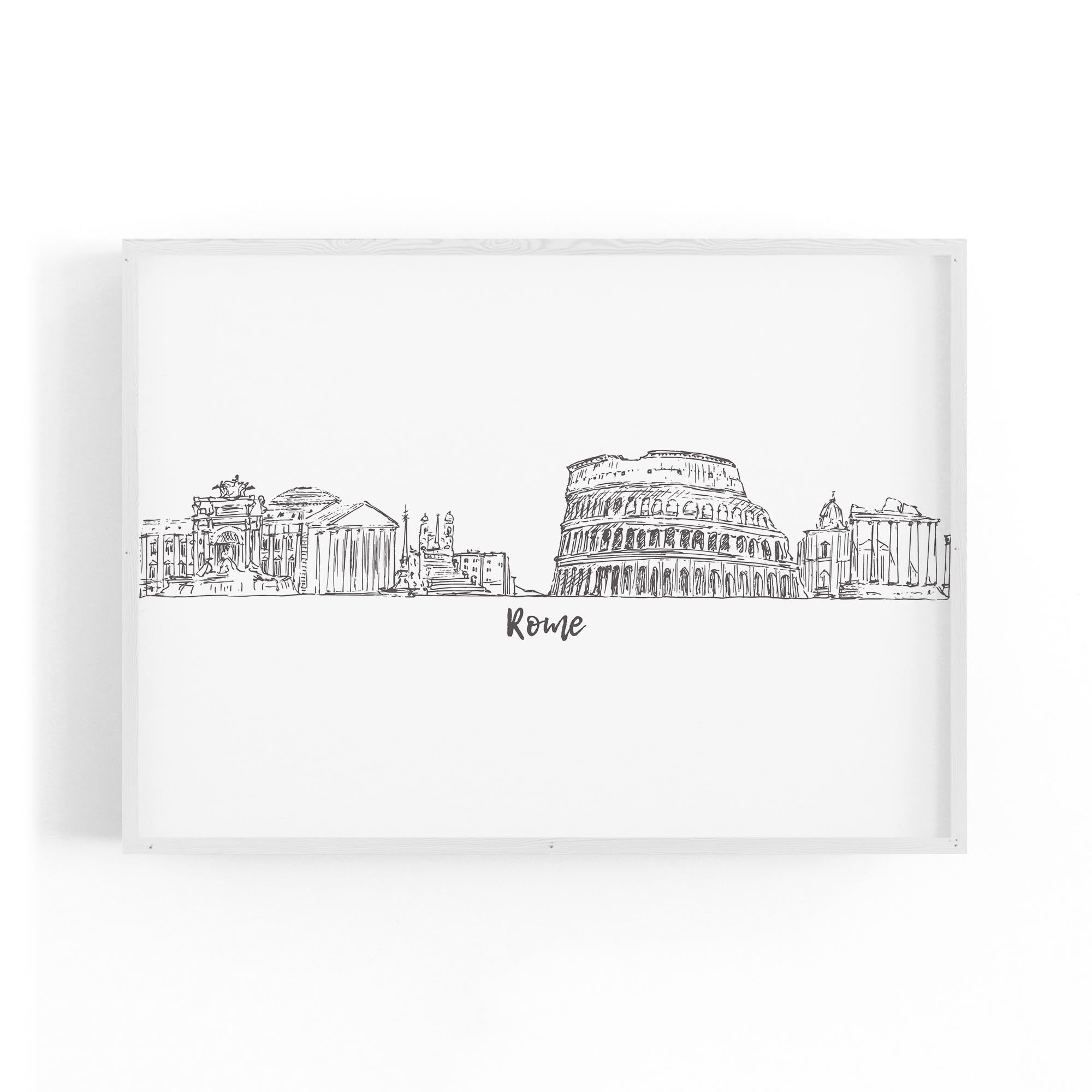Rome Drawing Cityscape Minimtal Travel Wall Art