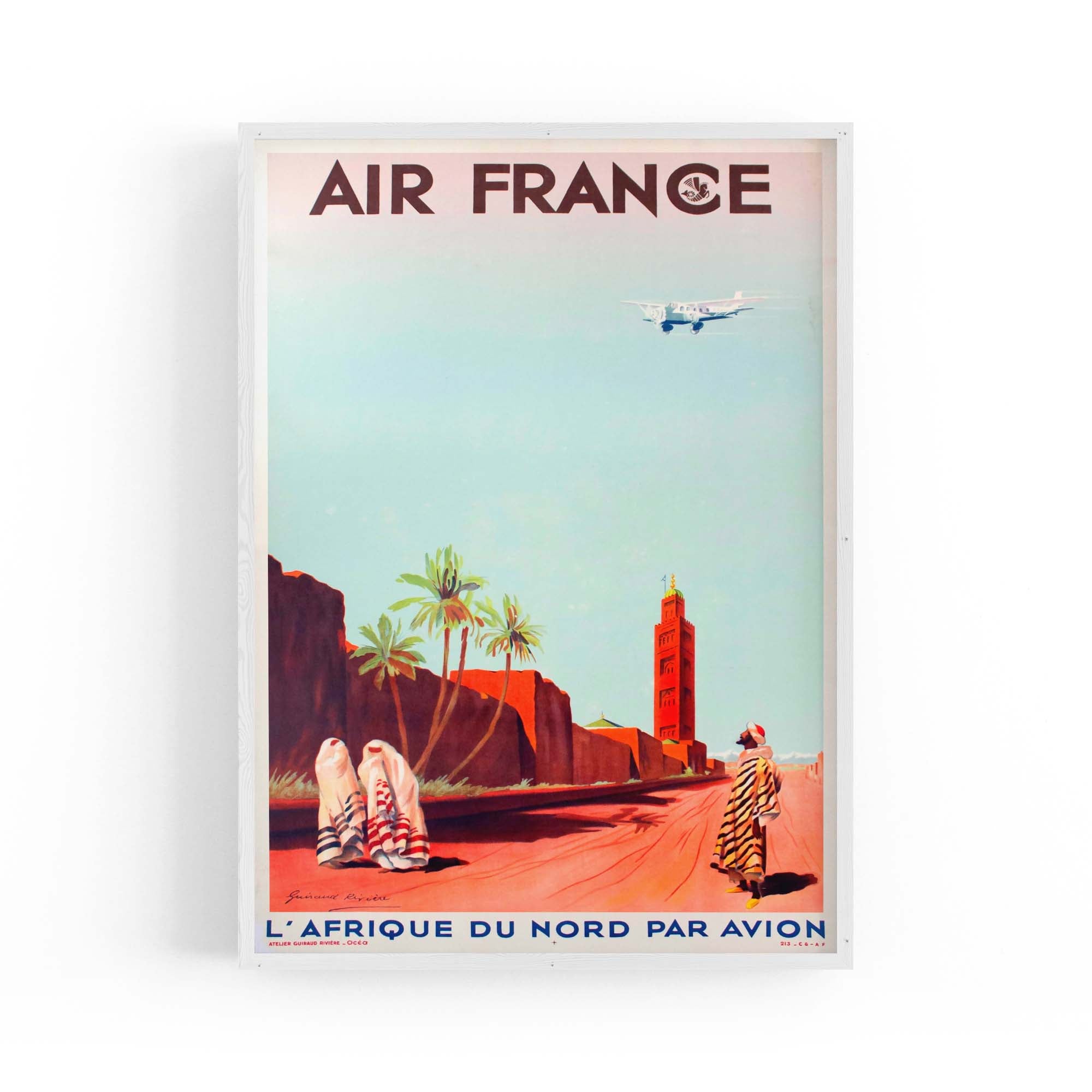 North Africa by Air France Vintage Travel Advert Wall Art