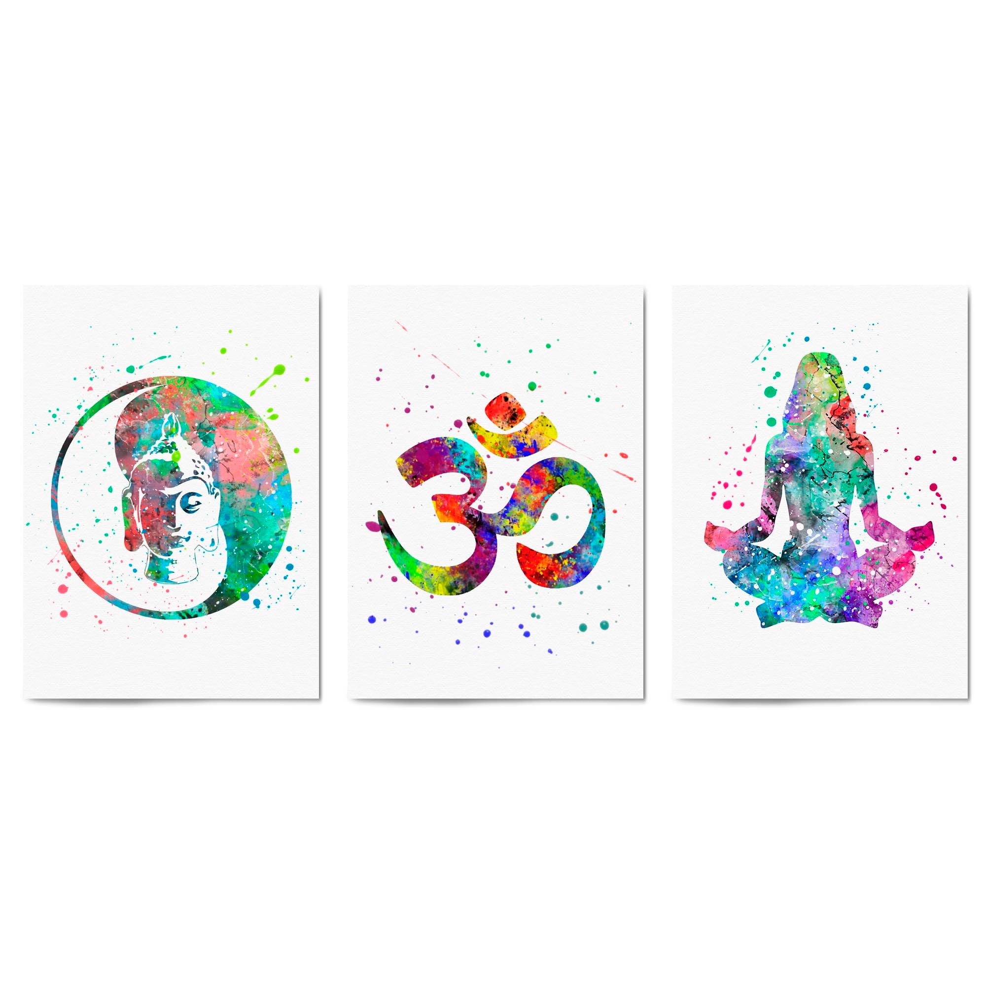 Set of Yoga Studio Watercolour Calming Wall Art
