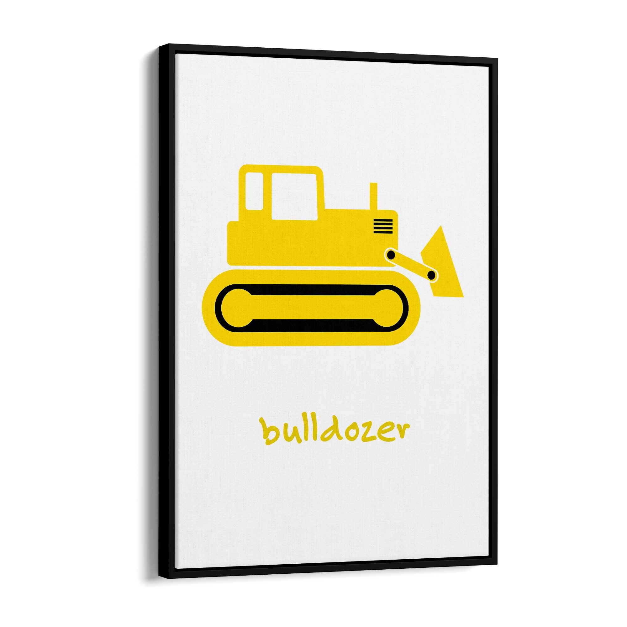 Yellow Digger Boys Bedroom Nursery Wall Art