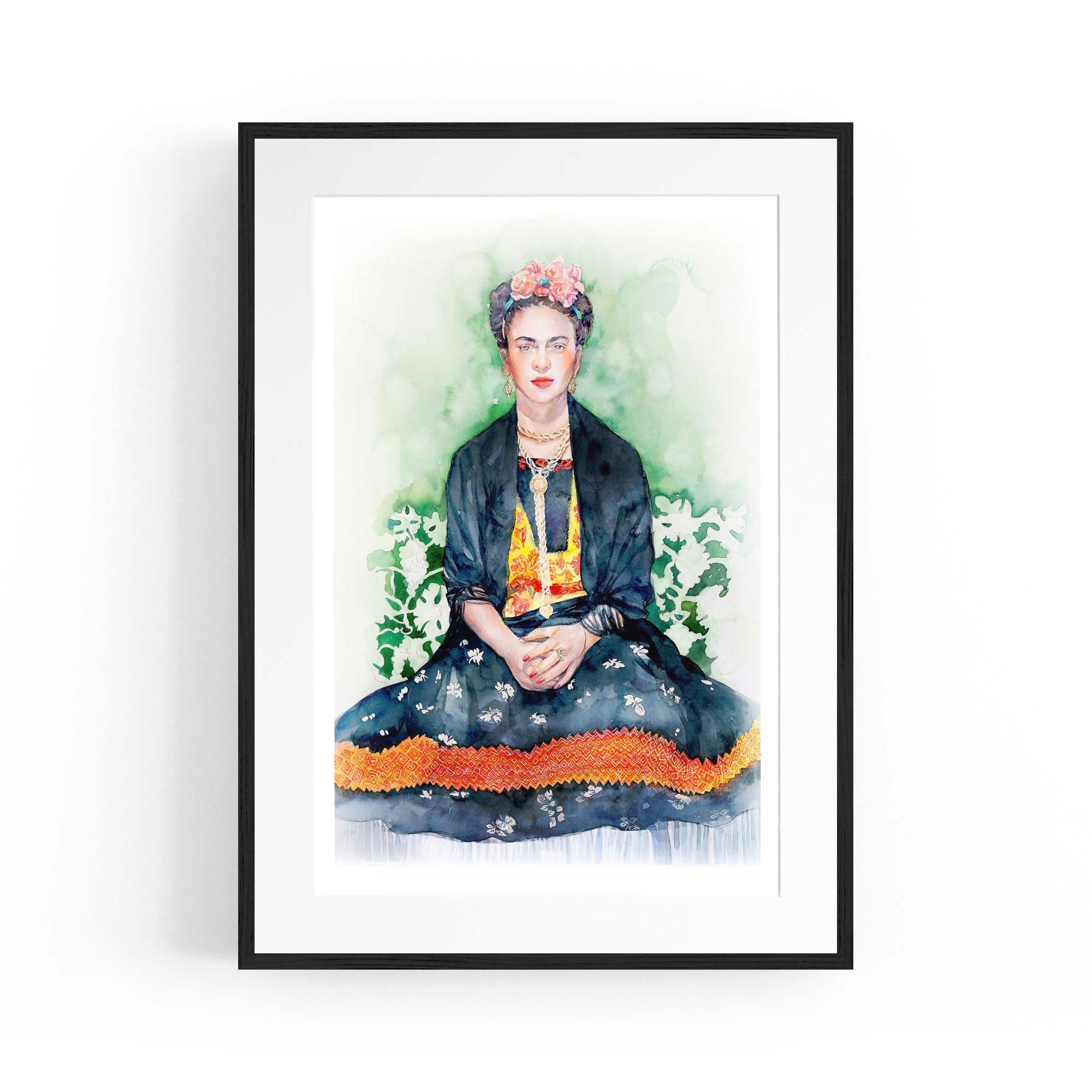 Frida Kahlo Watercolour Painting Fashion Wall Art