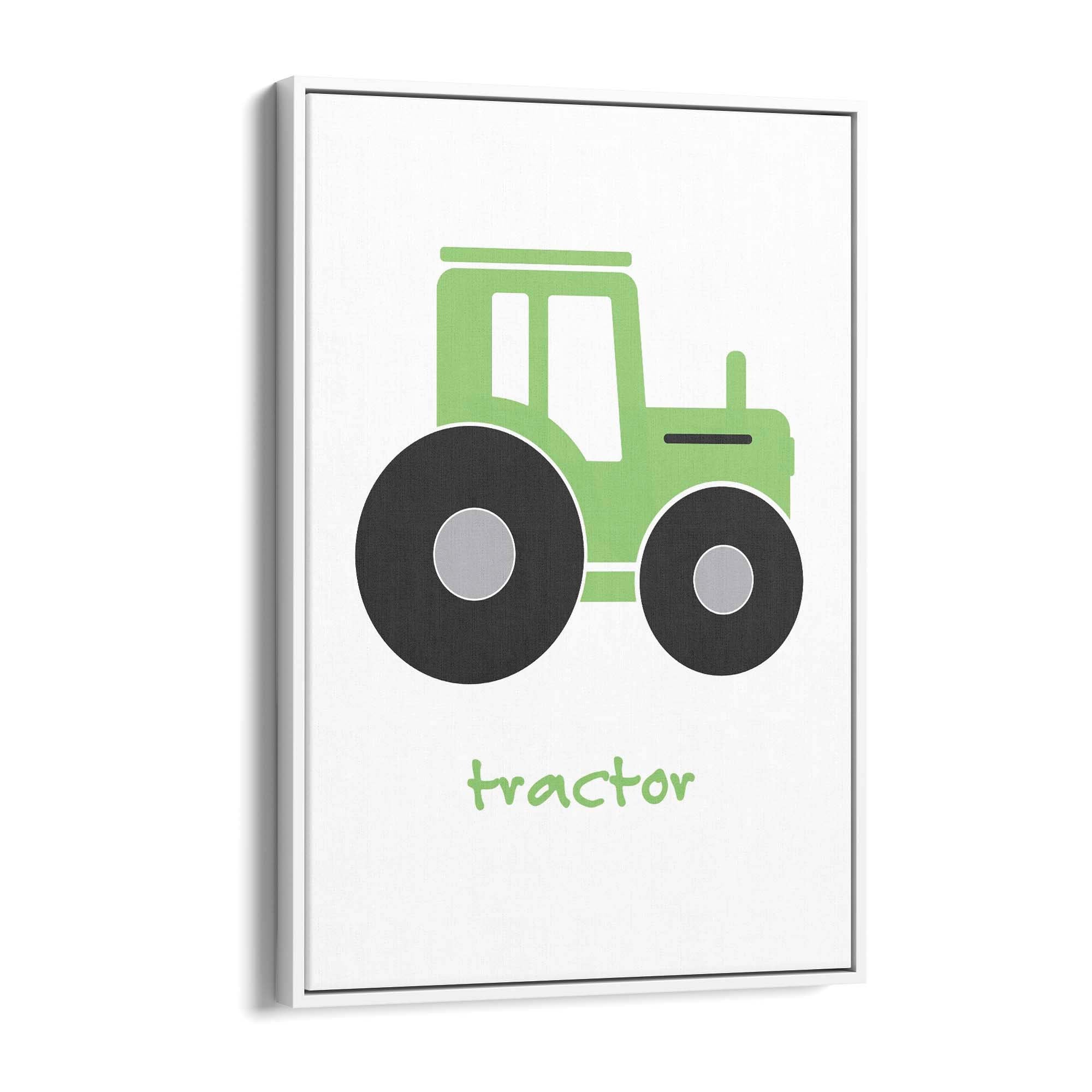 Tractor Cartoon Boys Bedroom Nursery Wall Art