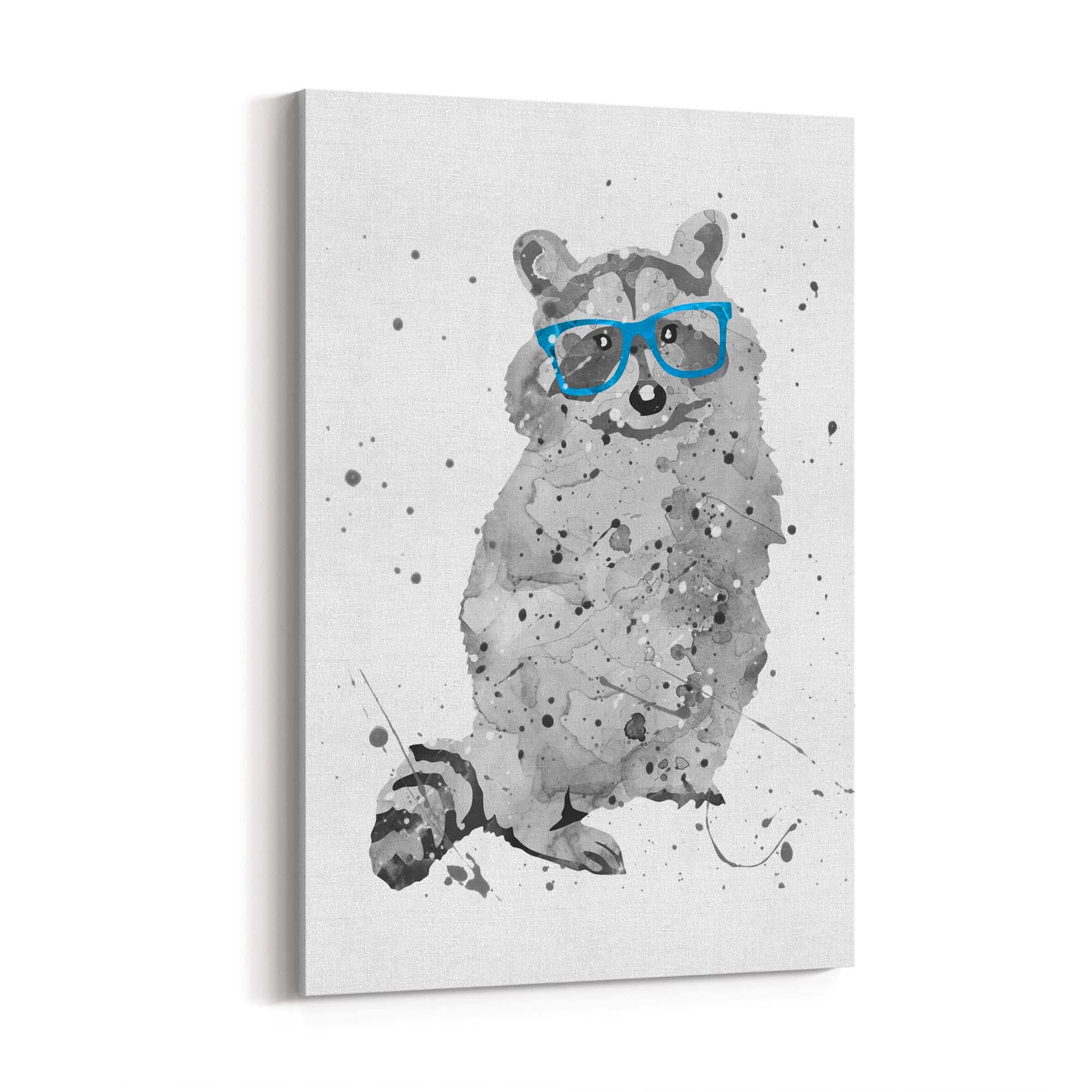 Raccoon Nursery Cartoon Cute Baby Wall Art