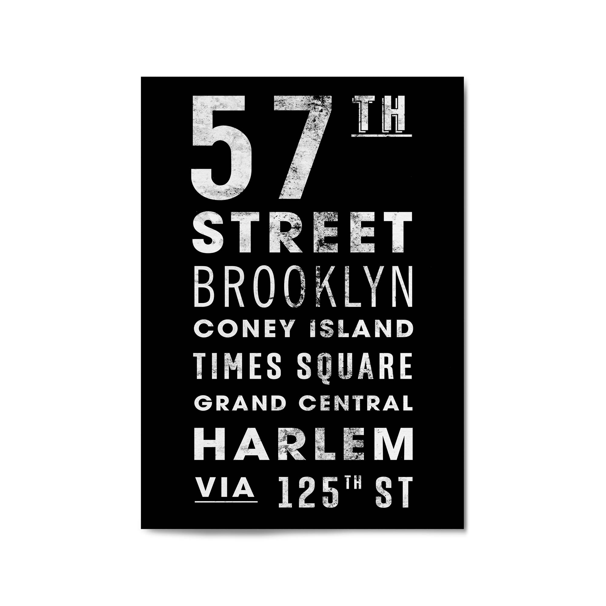 New York, Street Names Sign Urban Wall Art