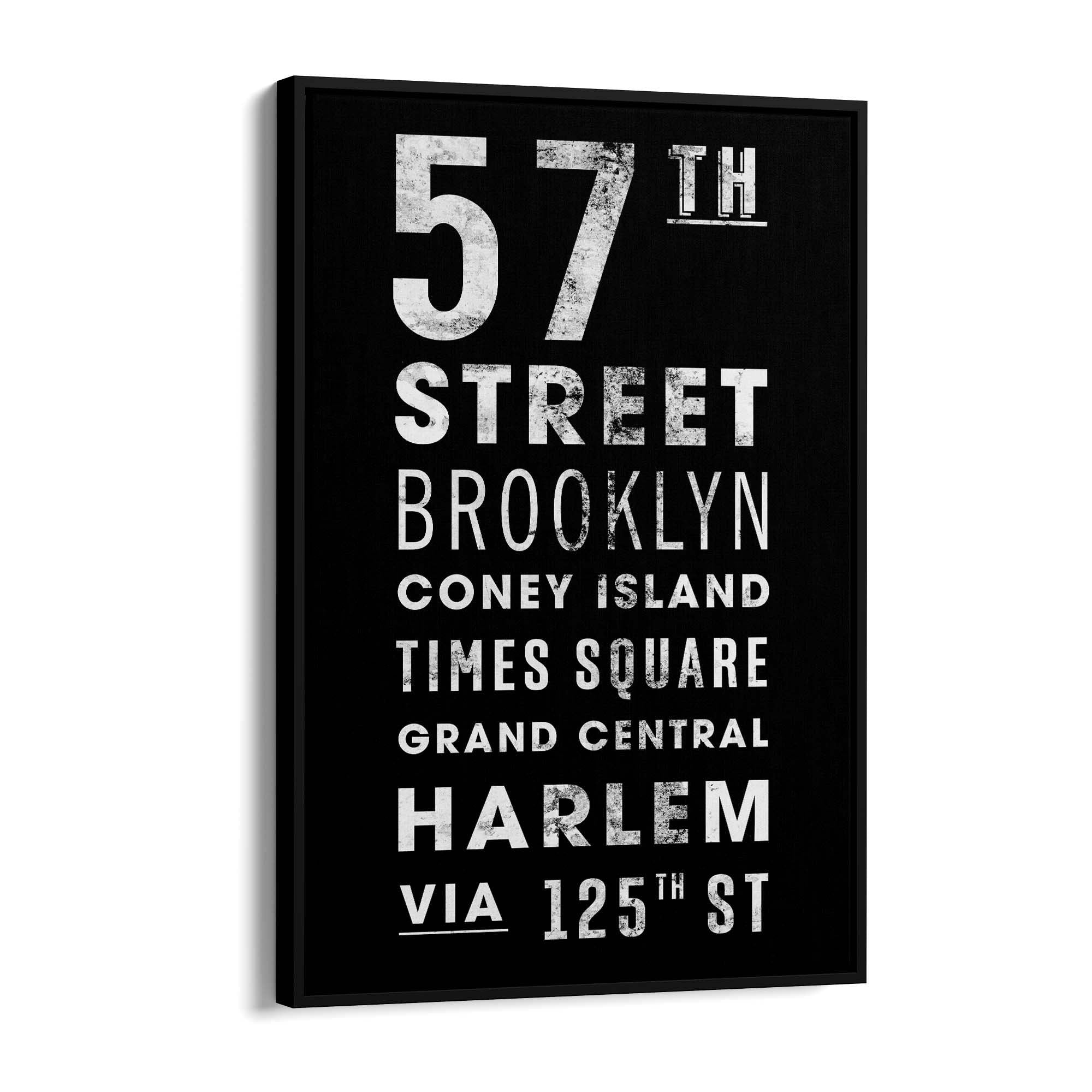 New York, Street Names Sign Urban Wall Art