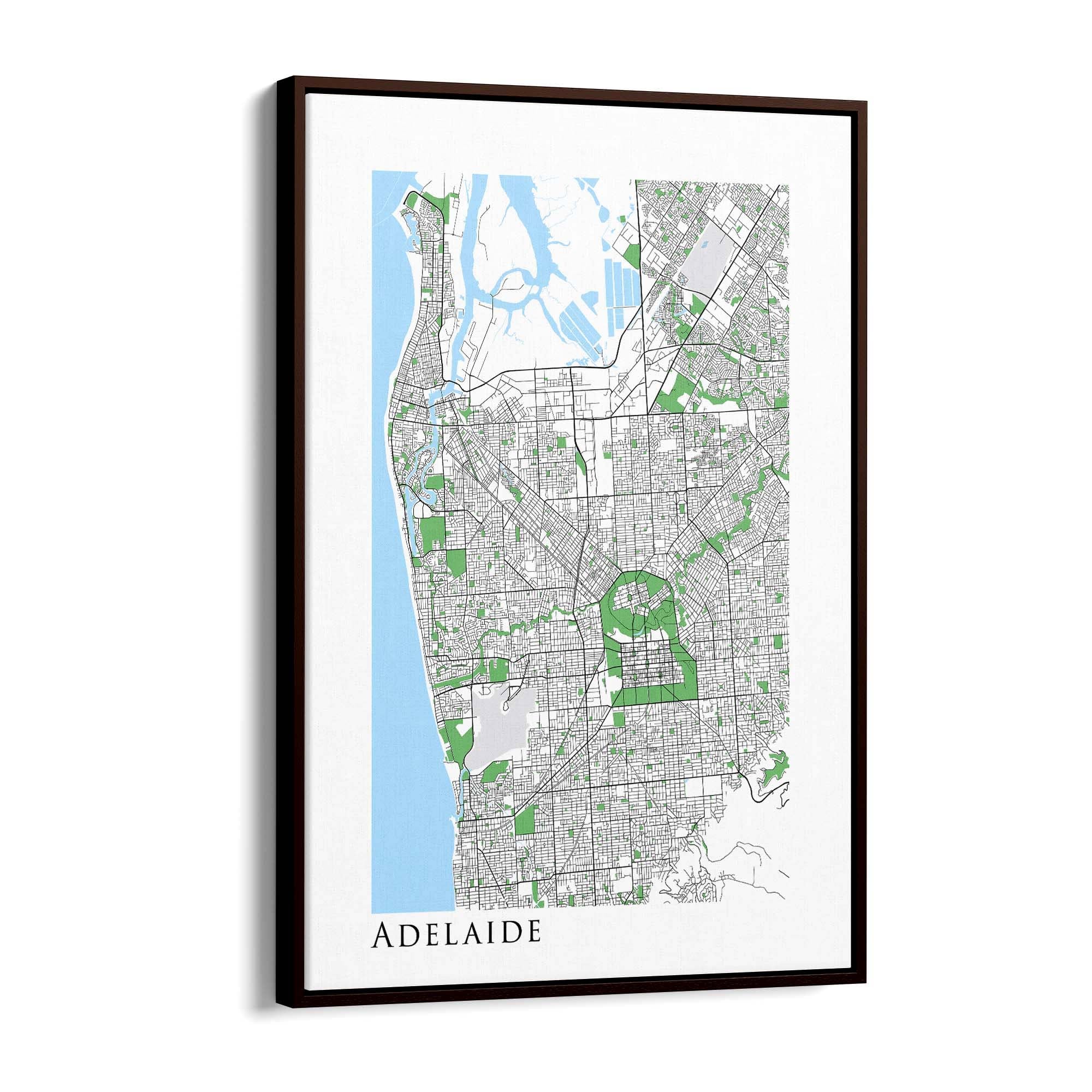Minimal Adelaide Map South Australia Wall Art