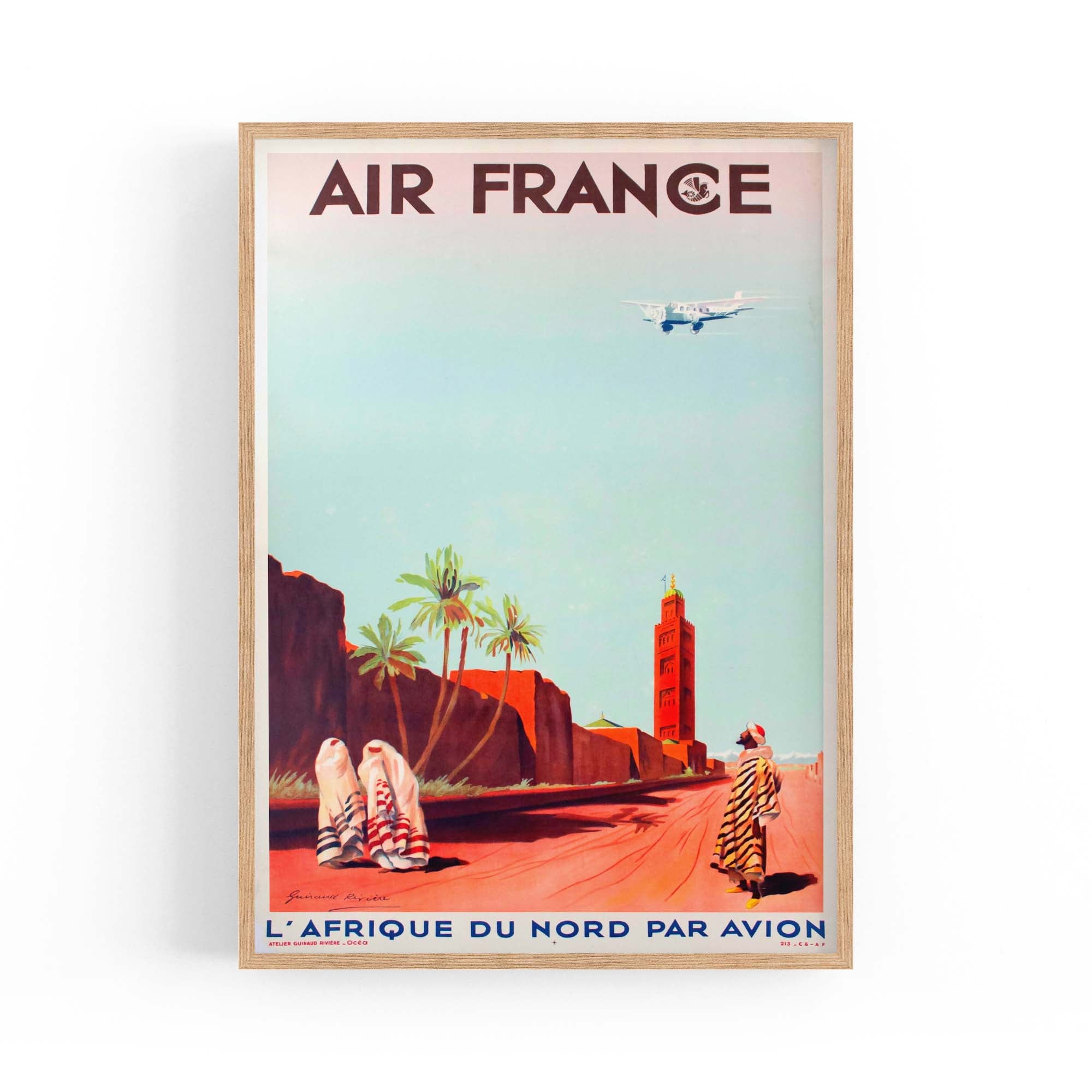 North Africa by Air France Vintage Travel Advert Wall Art