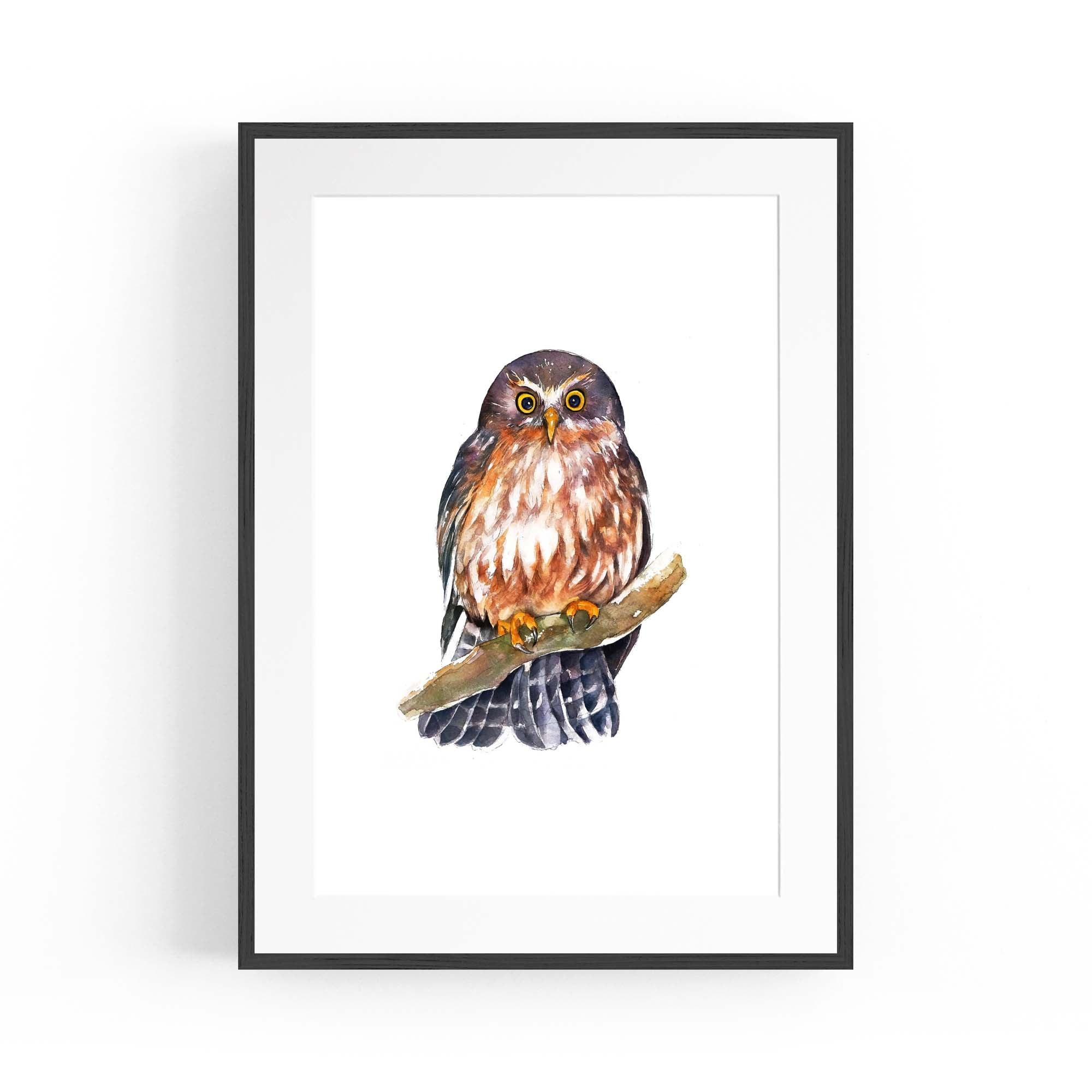 Watercolour Owl Painting Animal Nursery Wall Art