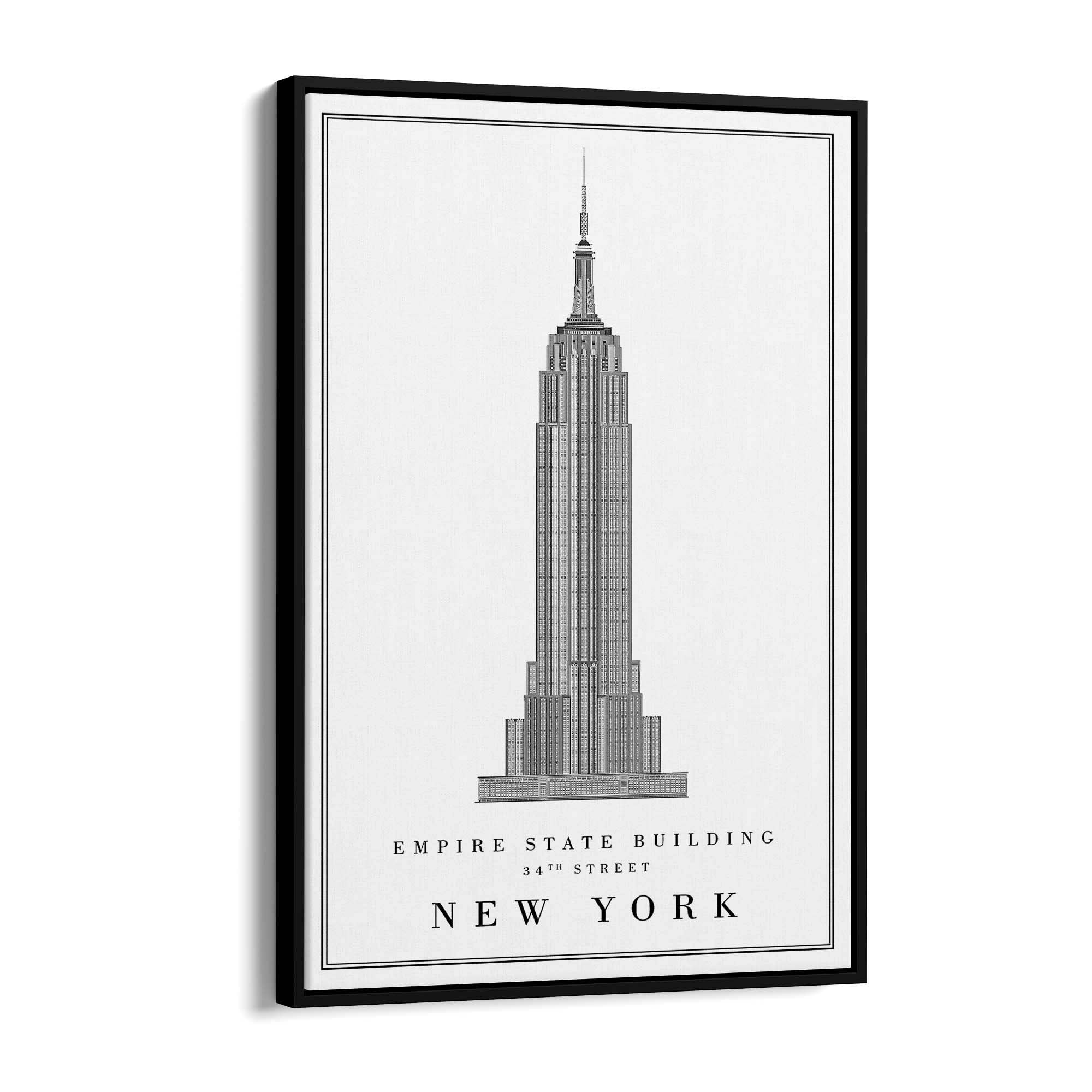 Empire State Building Minimal New York Wall Art
