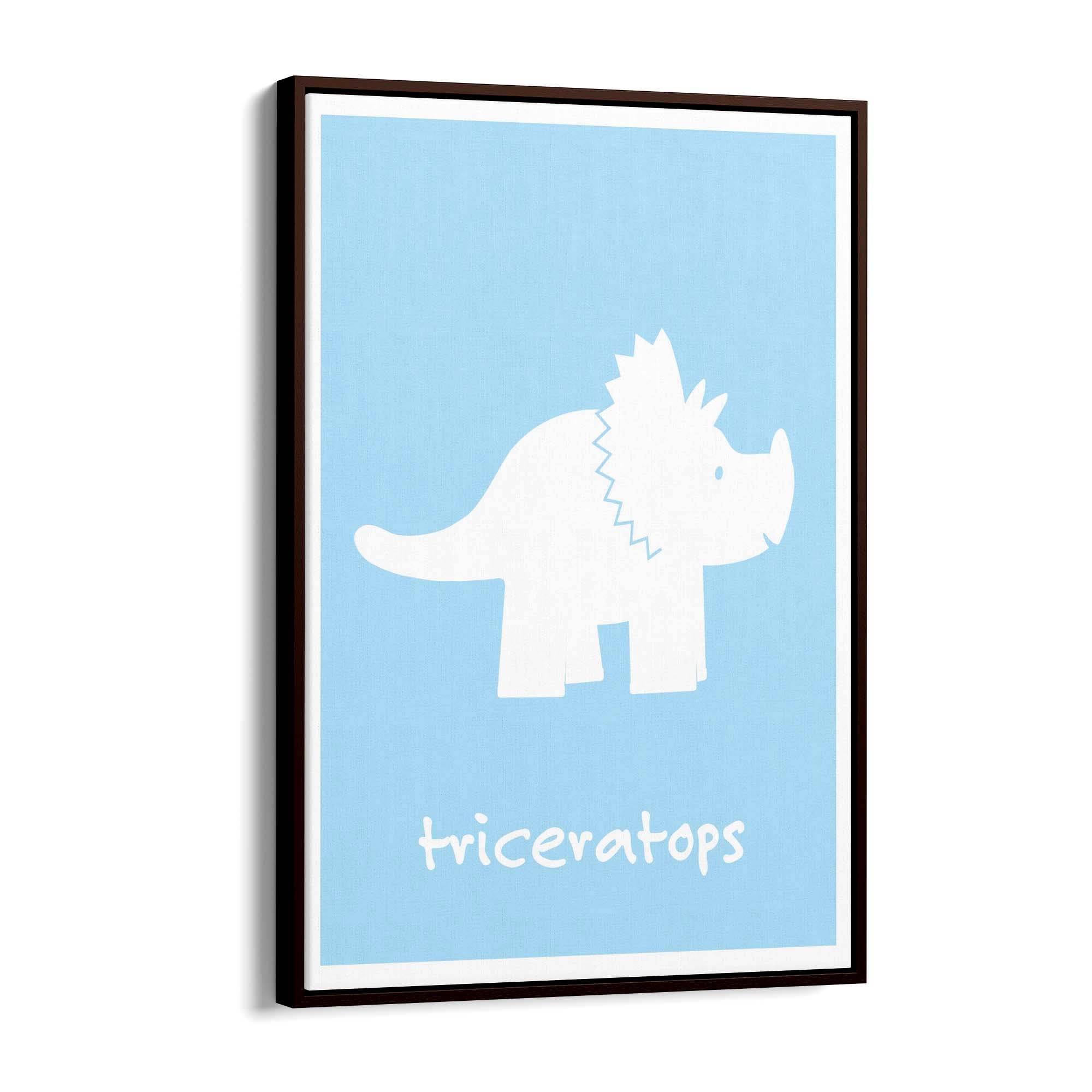 Tricerotops Dinosaur Boys Bedroom Nursery Wall Art