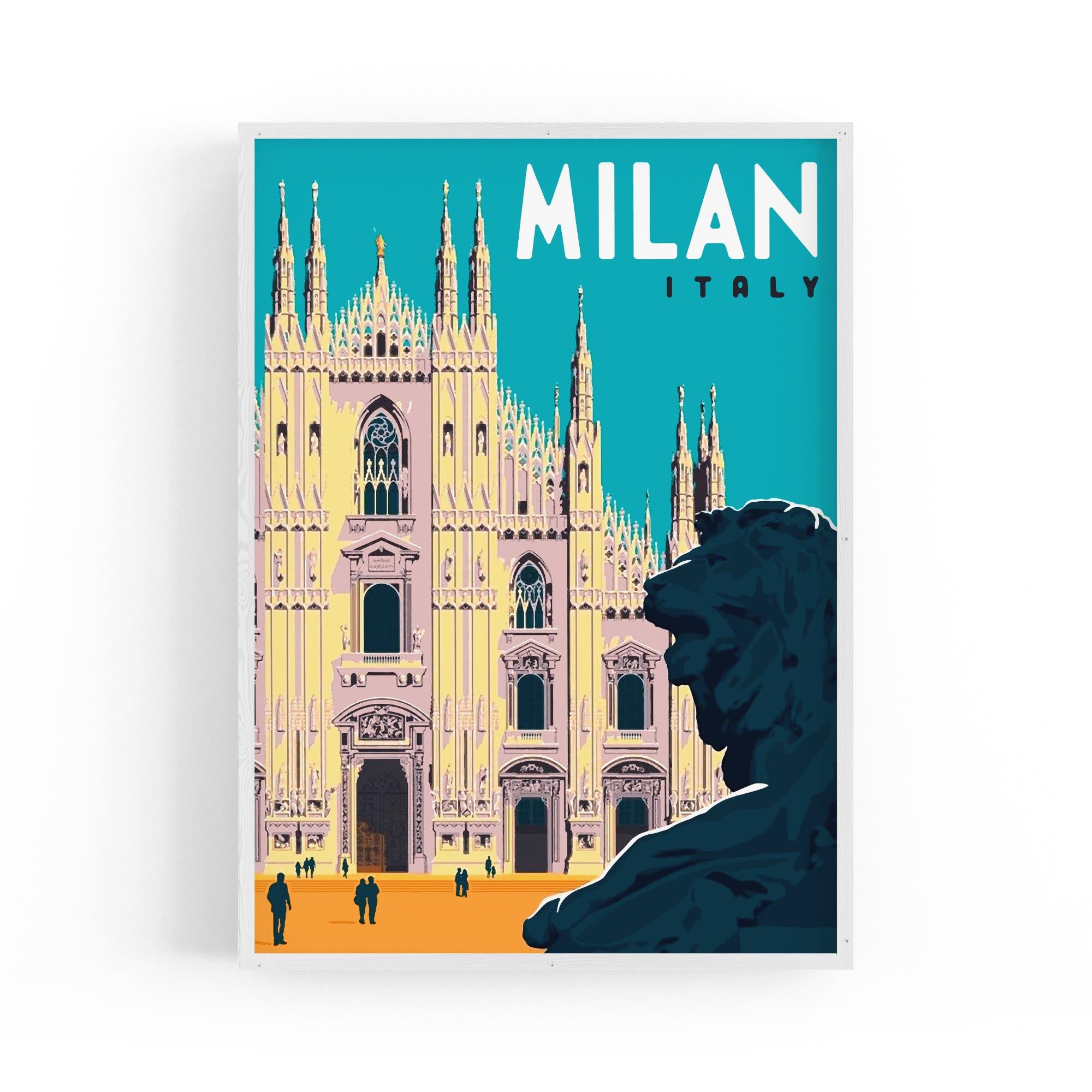 Retro Milan, Italy Travel Advert Wall Art