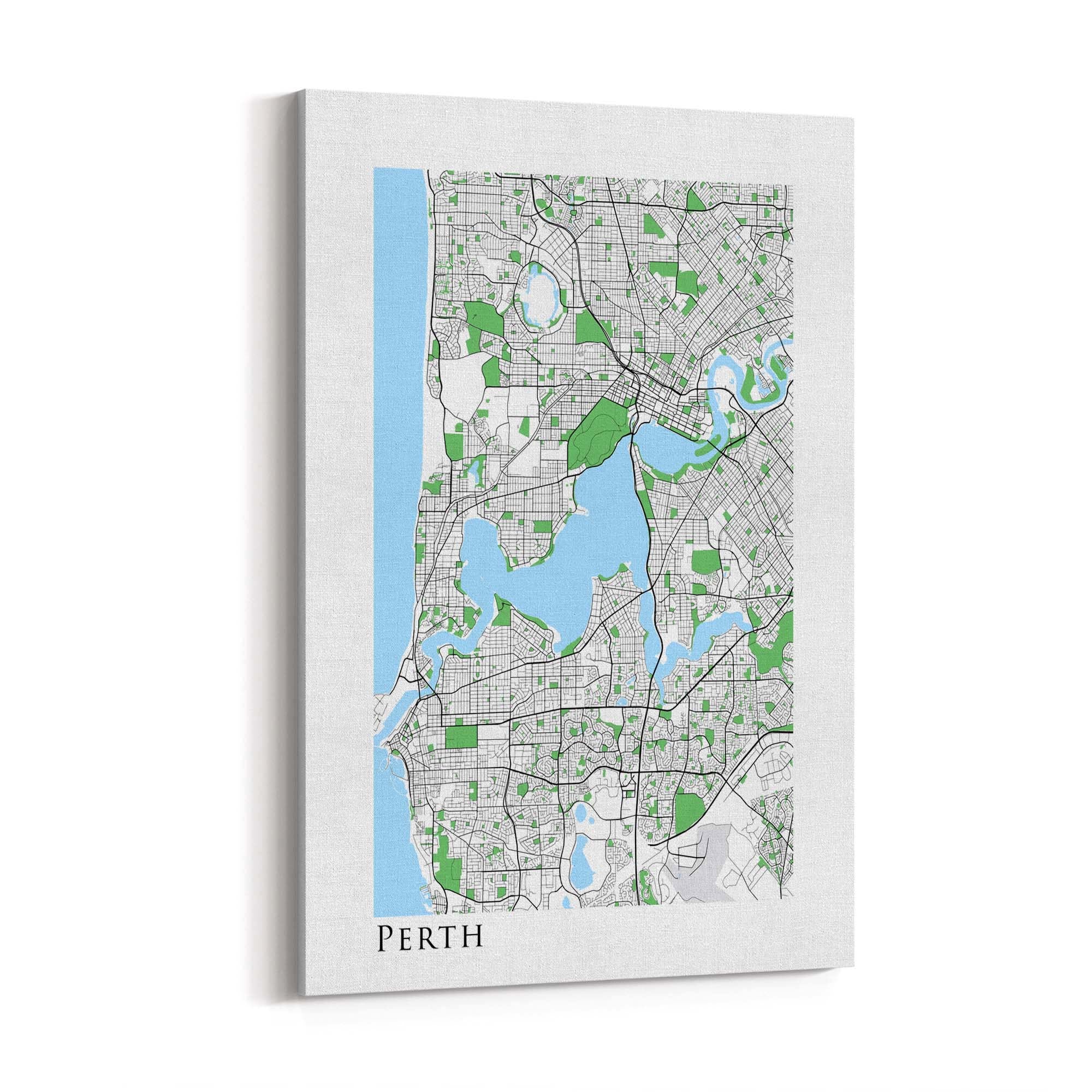 Minimal Perth Map Western Australia Wall Art