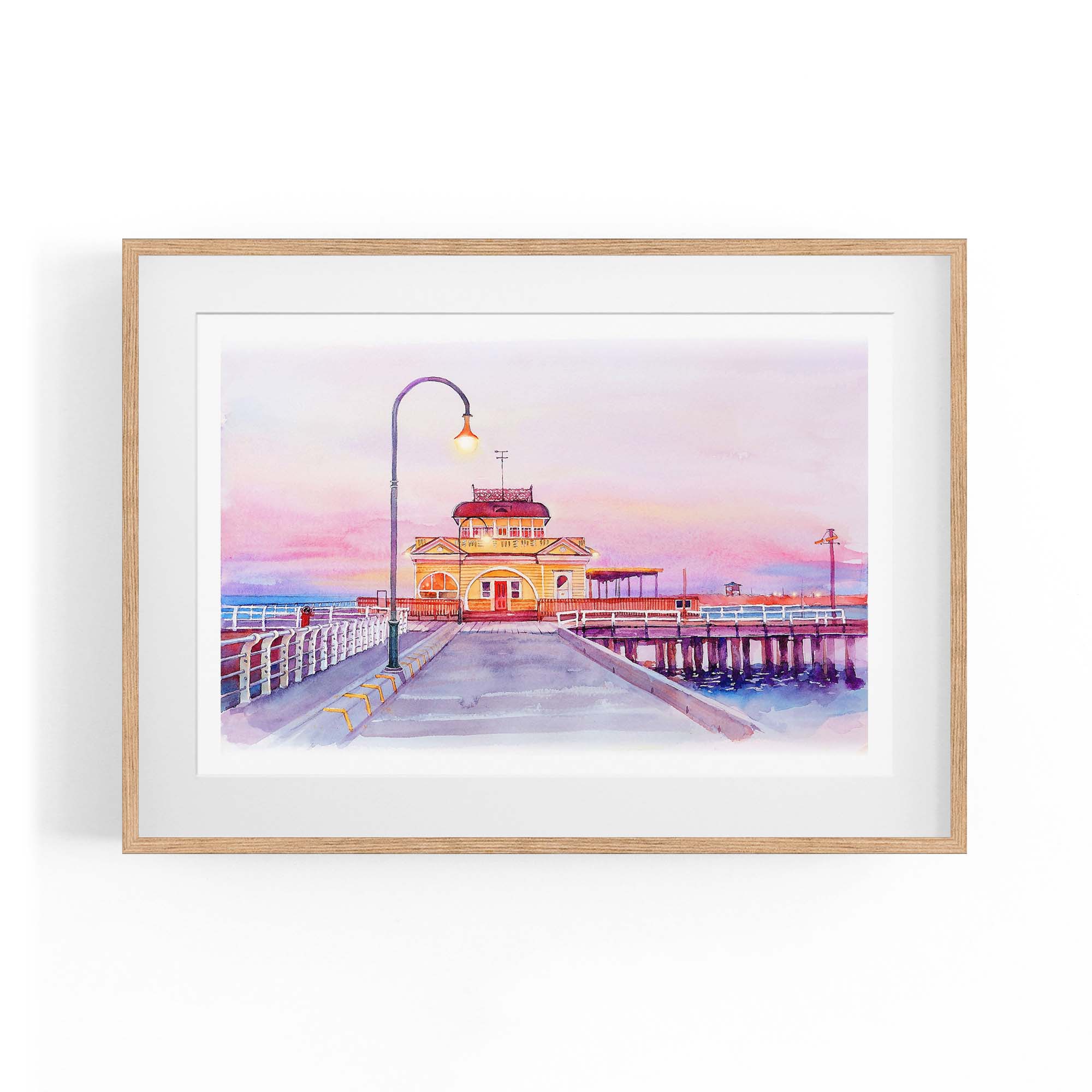 St Kilda Pier Watercolour Painting Melbourne Art